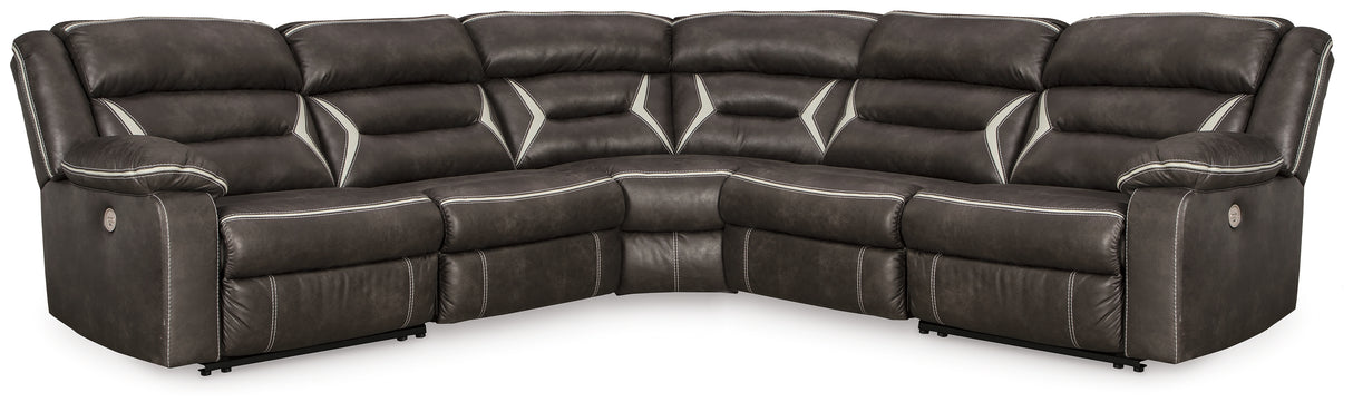 Furniture City Slidell - Ashley Furniture - Kincord Sectional - 5-Piece Power Reclining Sectional / Midnight - 13104S6