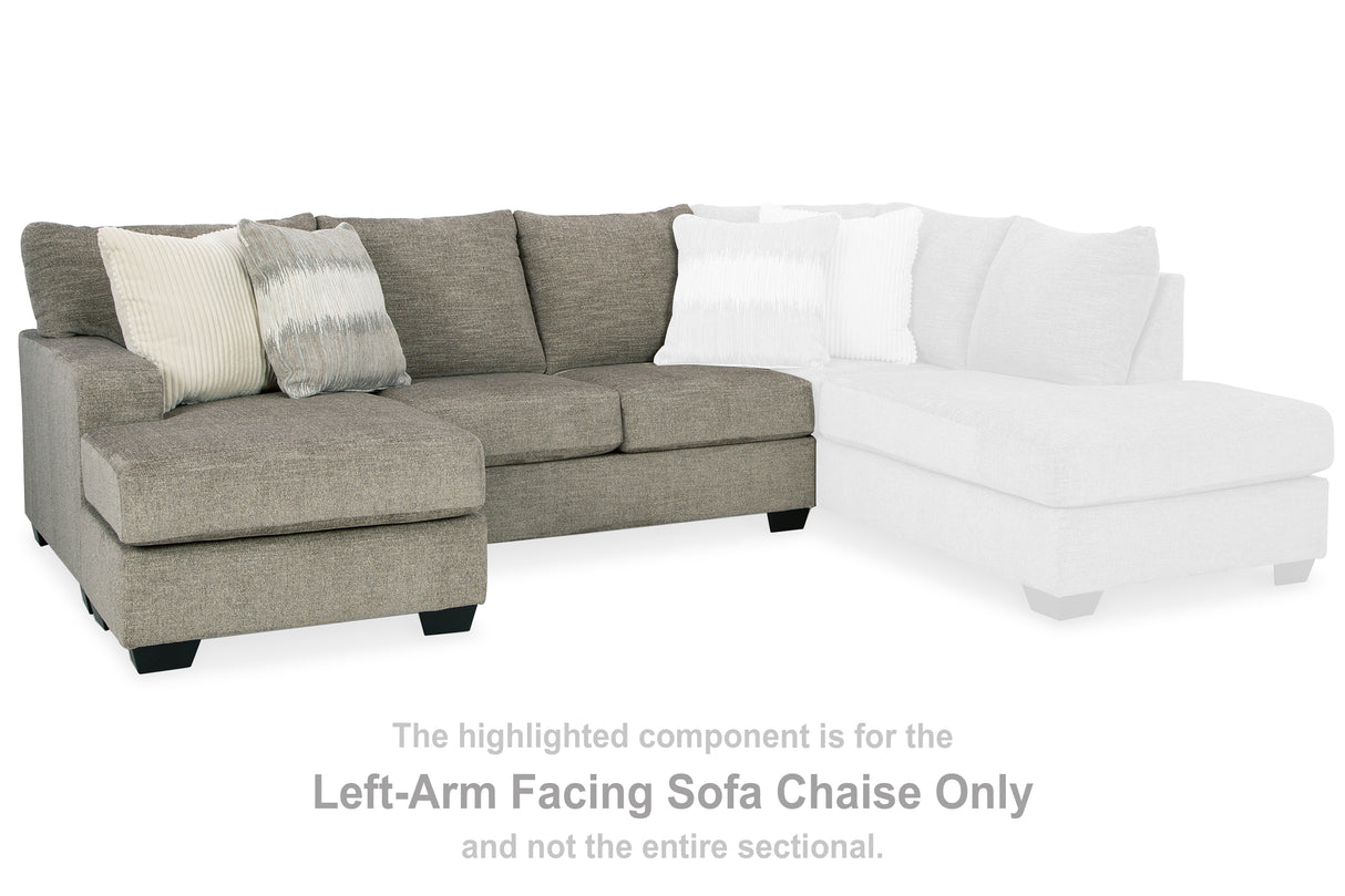 Furniture City Slidell - Ashley Furniture - Creswell Sectional - LAF Sofa Chaise / Stone - 1530502