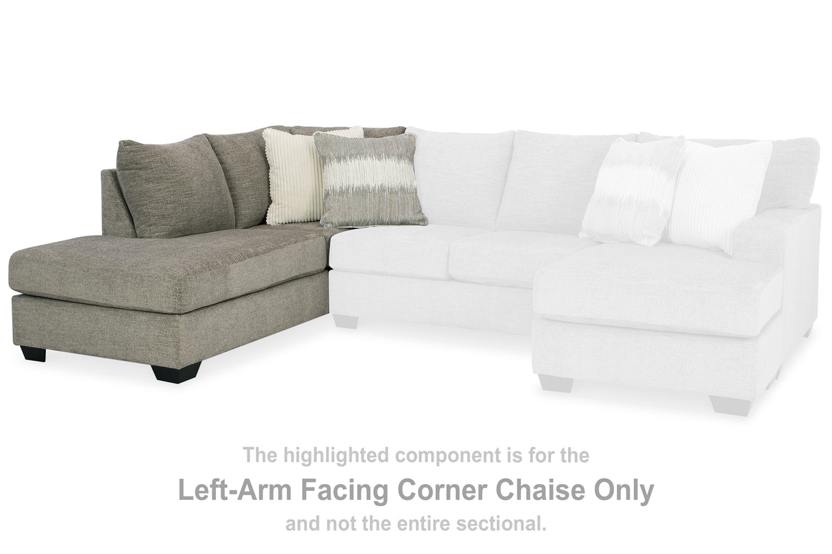 Furniture City Slidell - Ashley Furniture - Creswell Sectional - LAF Corner Chaise / Stone - 1530516