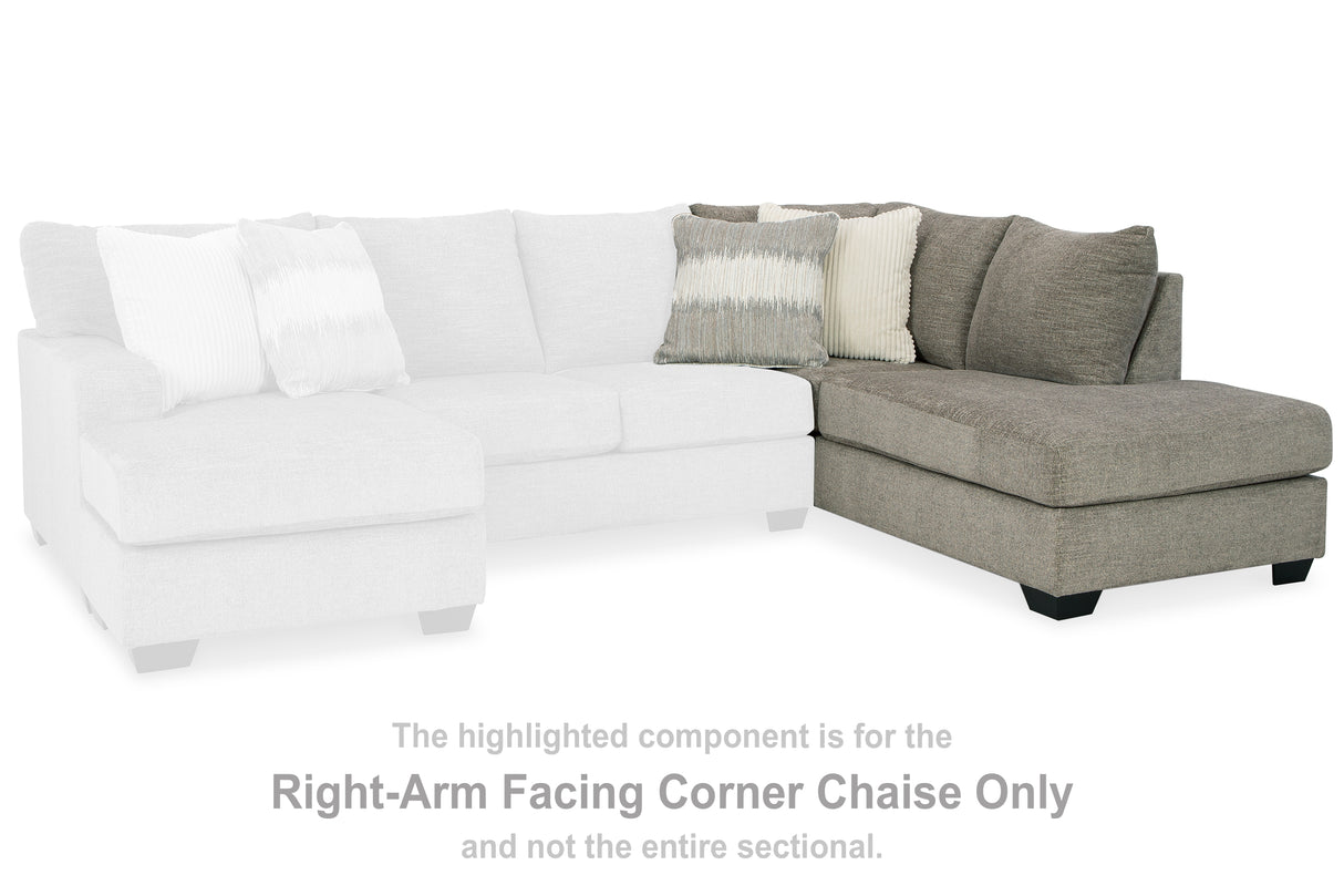 Furniture City Slidell - Ashley Furniture - Creswell Sectional - RAF Corner Chaise / Stone - 1530517