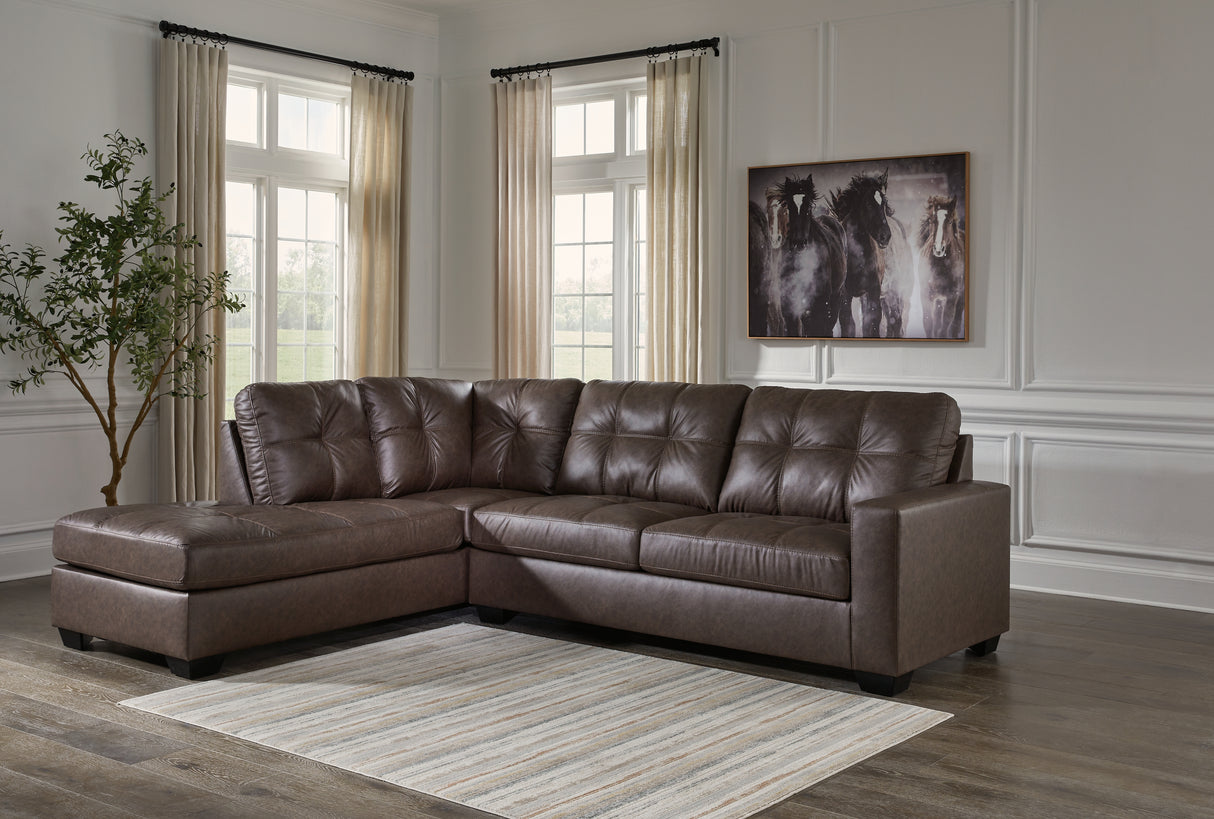 Furniture City Slidell - Ashley Furniture - Barlin Mills Sectional - RAF 2-Piece Sectional with Chaise / Umber - 17003S1