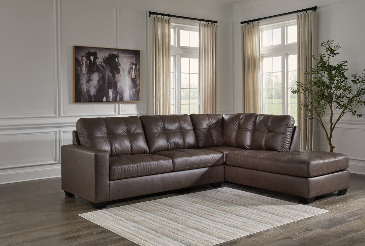 Furniture City Slidell - Ashley Furniture - Barlin Mills Sectional - LAF 2-Piece Sectional with Chaise / Umber - 17003S2