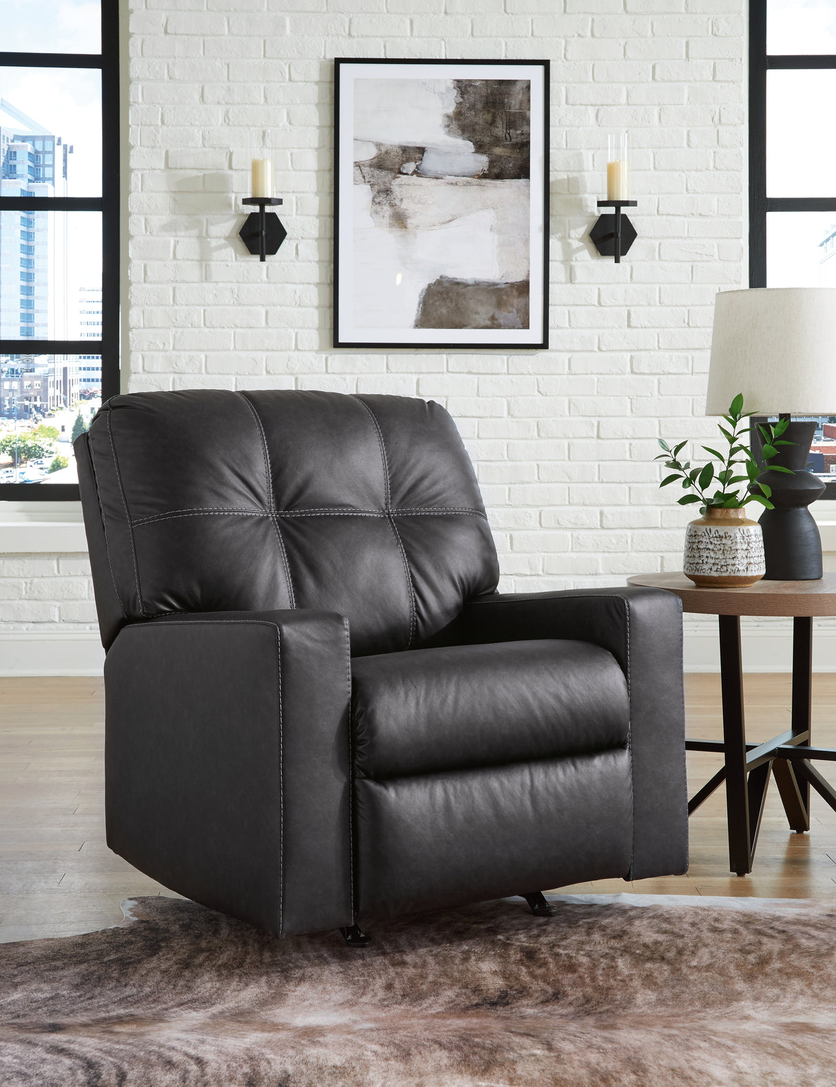 Furniture City Slidell - Ashley Furniture - Barlin Mills Living Room - Rocker Recliner / Carbon - 1700425