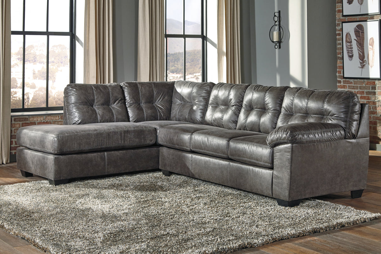 Furniture City Slidell - Ashley Furniture - Fallston Sectional - RAF 2-Piece Sectional with Chaise / Slate - 17221S1