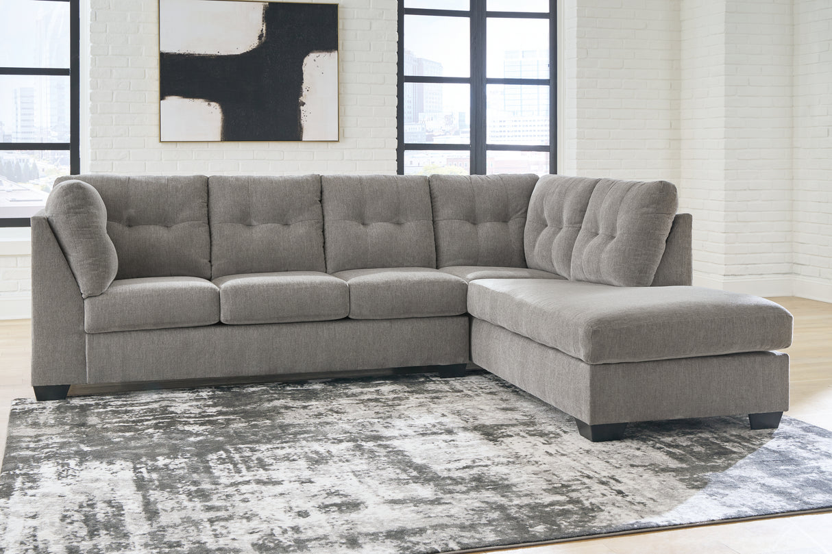 Furniture City Slidell - Ashley Furniture - Lanelly Sectional - LAF 2-Piece Sectional with Chaise / Alloy - 17504S1
