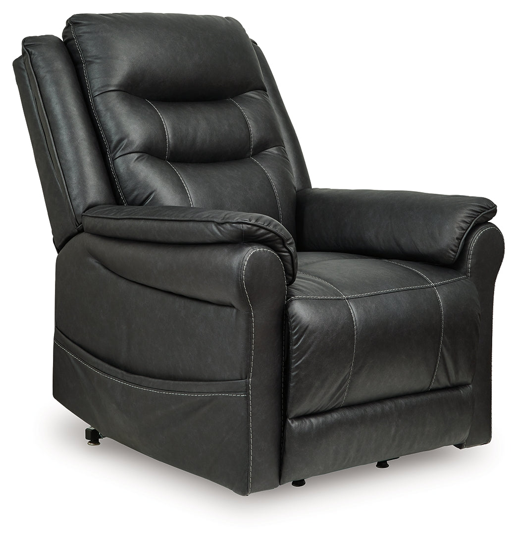Furniture City Slidell - Ashley Furniture - Oatman Living Room - Power Lift Recliner / Carbon - 1800512