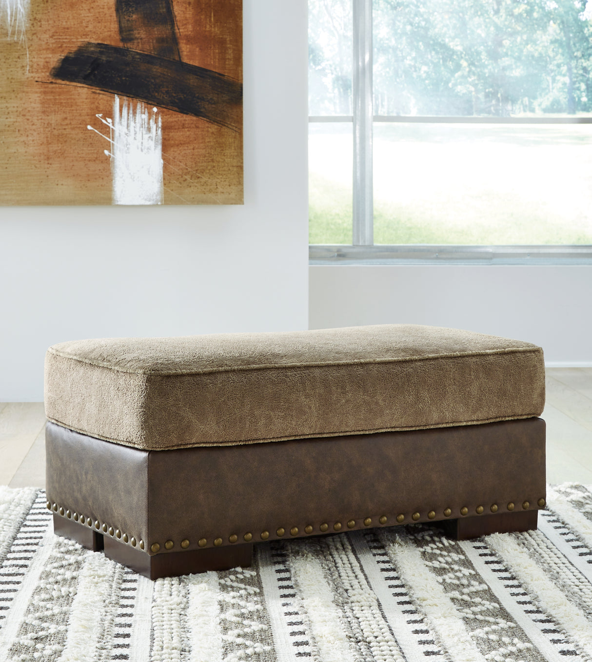 Furniture City Slidell - Ashley Furniture - Alesbury Living Room - Ottoman / Chocolate - 1870414