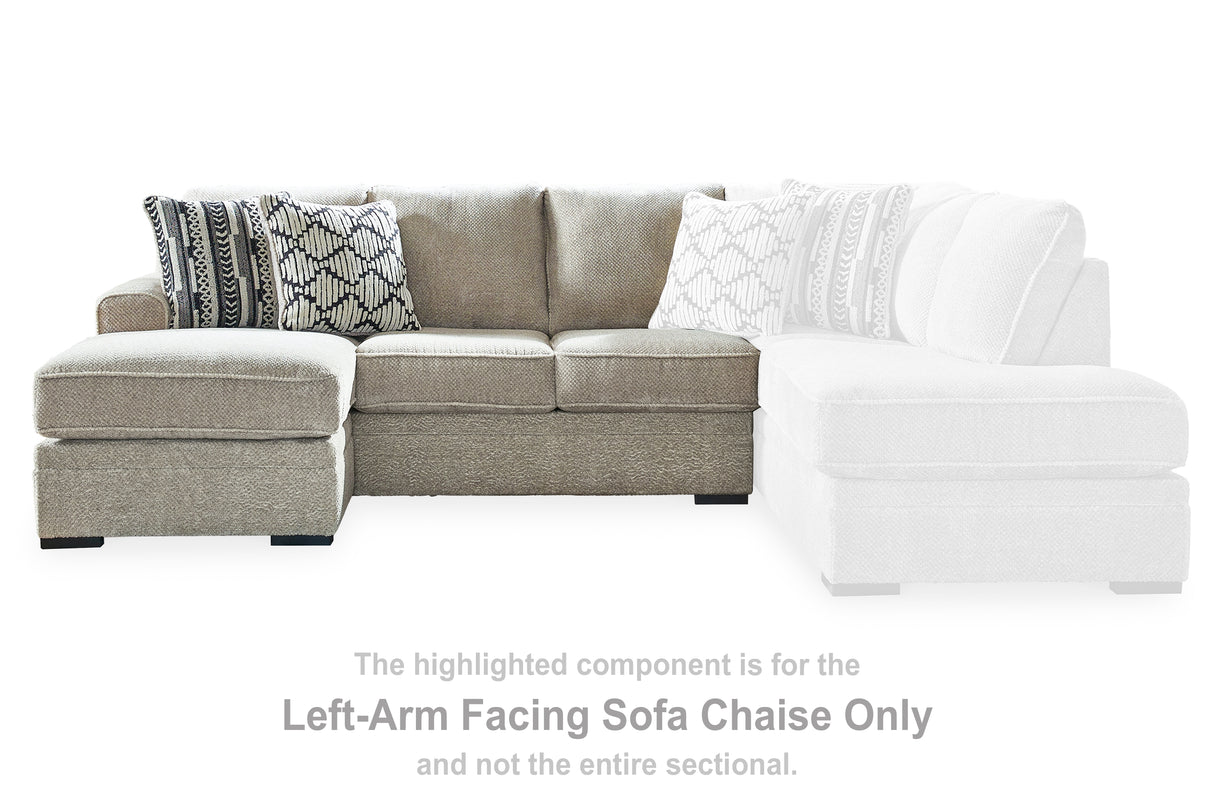Furniture City Slidell - Ashley Furniture - Calnita Sectional - RAF Sofa Chaise / Sisal - 2050203