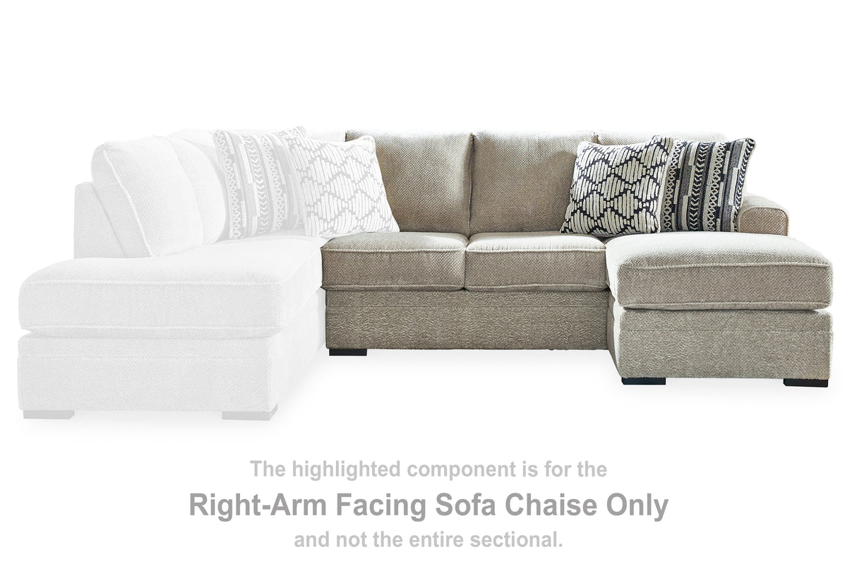 Furniture City Slidell - Ashley Furniture - Calnita Sectional - RAF Sofa Chaise / Sisal - 2050203