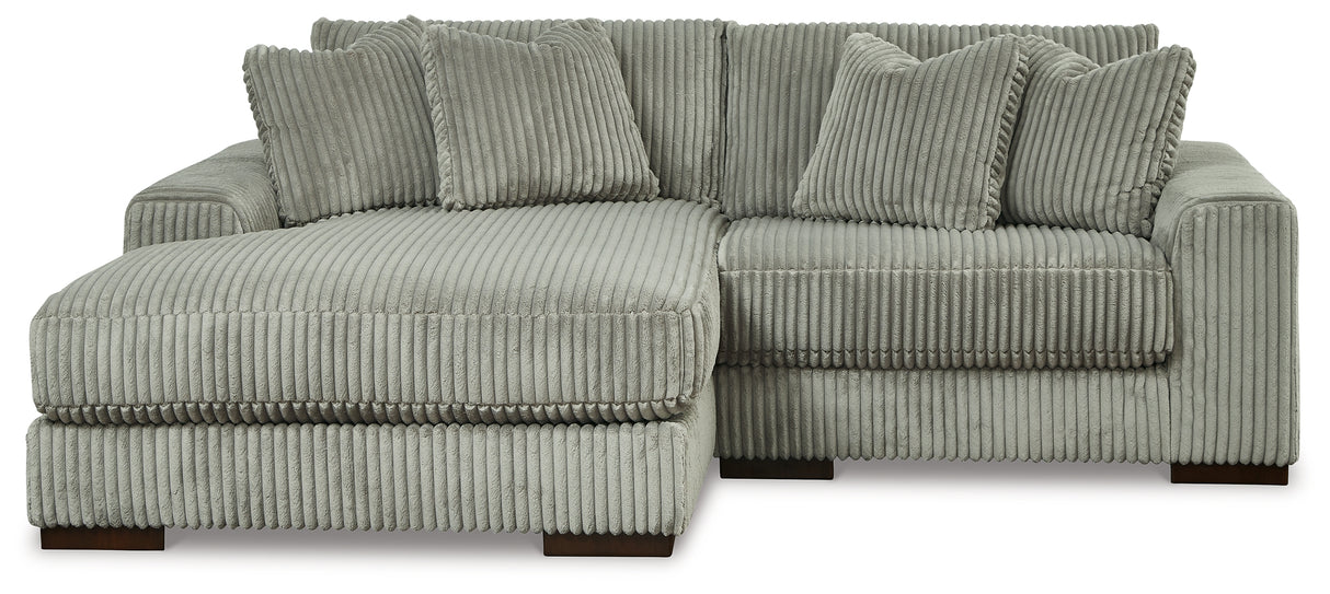 Furniture City Slidell - Ashley Furniture - Lindyn Sectional - RAF 2-Piece Sectional with Chaise / Fog - 21105S3