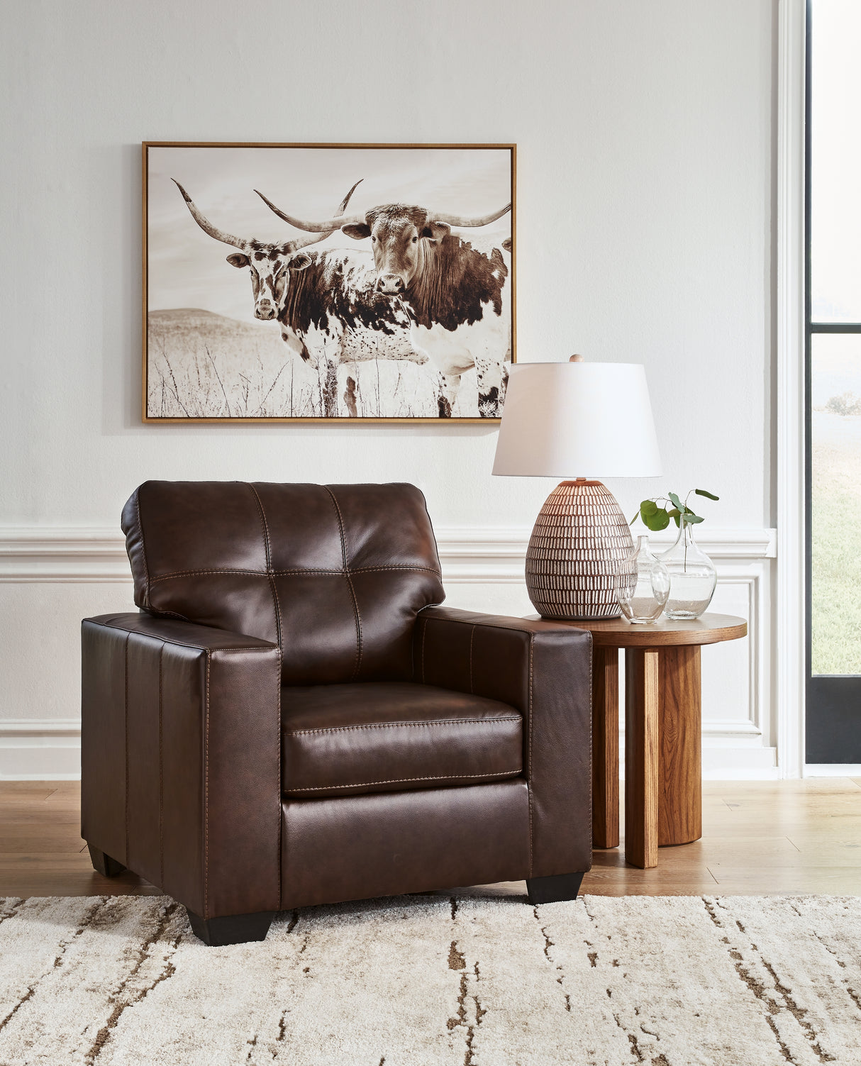 Furniture City Slidell - Ashley Furniture - Santorine Living Room - Chair / Dark Brown - 2170620