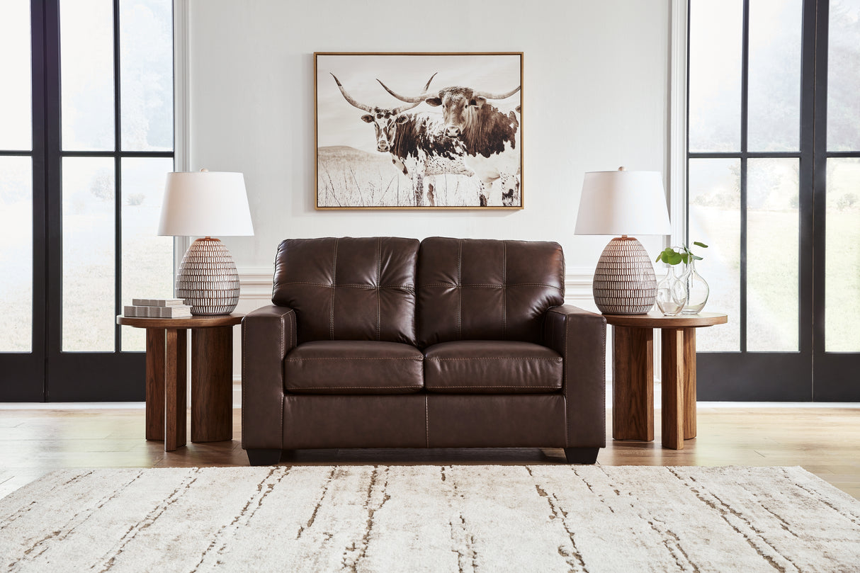 Furniture City Slidell - Ashley Furniture - Santorine Living Room - Loveseat / Dark Brown - 2170635