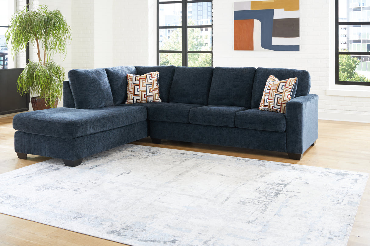 Furniture City Slidell - Ashley Furniture - Aviemore Sectional - RAF 2-Piece Sectional with Chaise / Ink - 24303S1