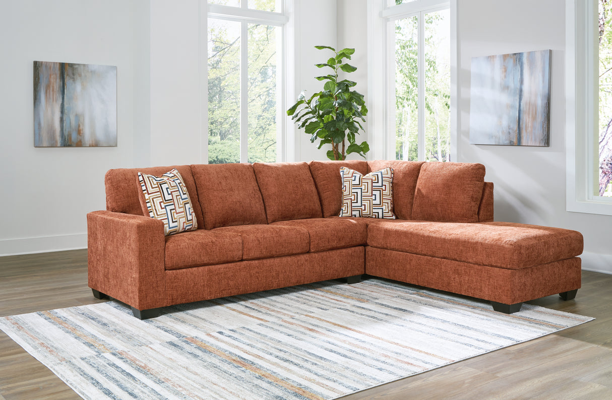 Furniture City Slidell - Ashley Furniture - Aviemore Sectional - LAF 2-Piece Sectional with Chaise / Spice - 24304S2