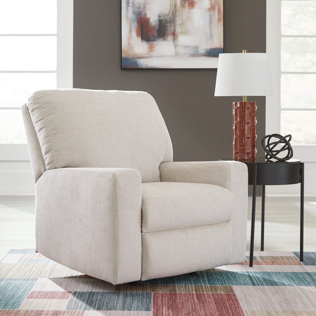 Furniture City Slidell - Ashley Furniture - Aviemore Living Room - Rocker Recliner / Stone - 2430525