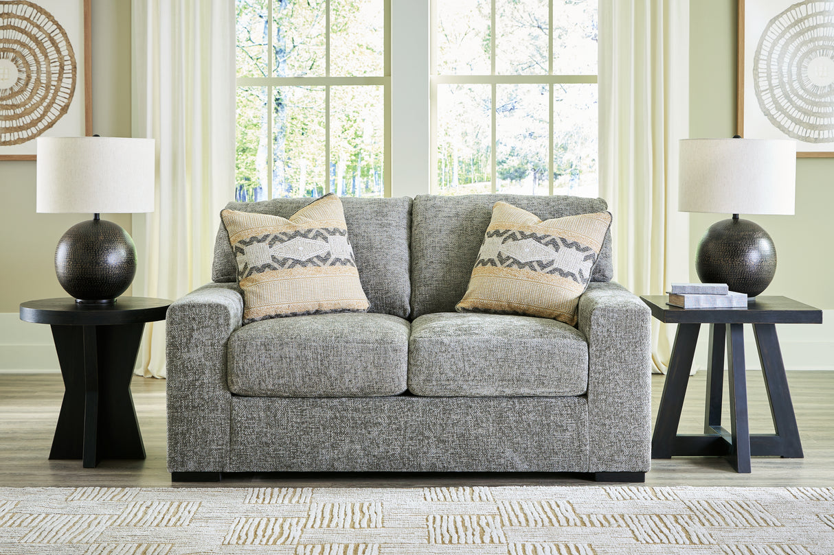 Furniture City Slidell - Ashley Furniture - Dunmor Living Room - Loveseat / Graphite - 2490435