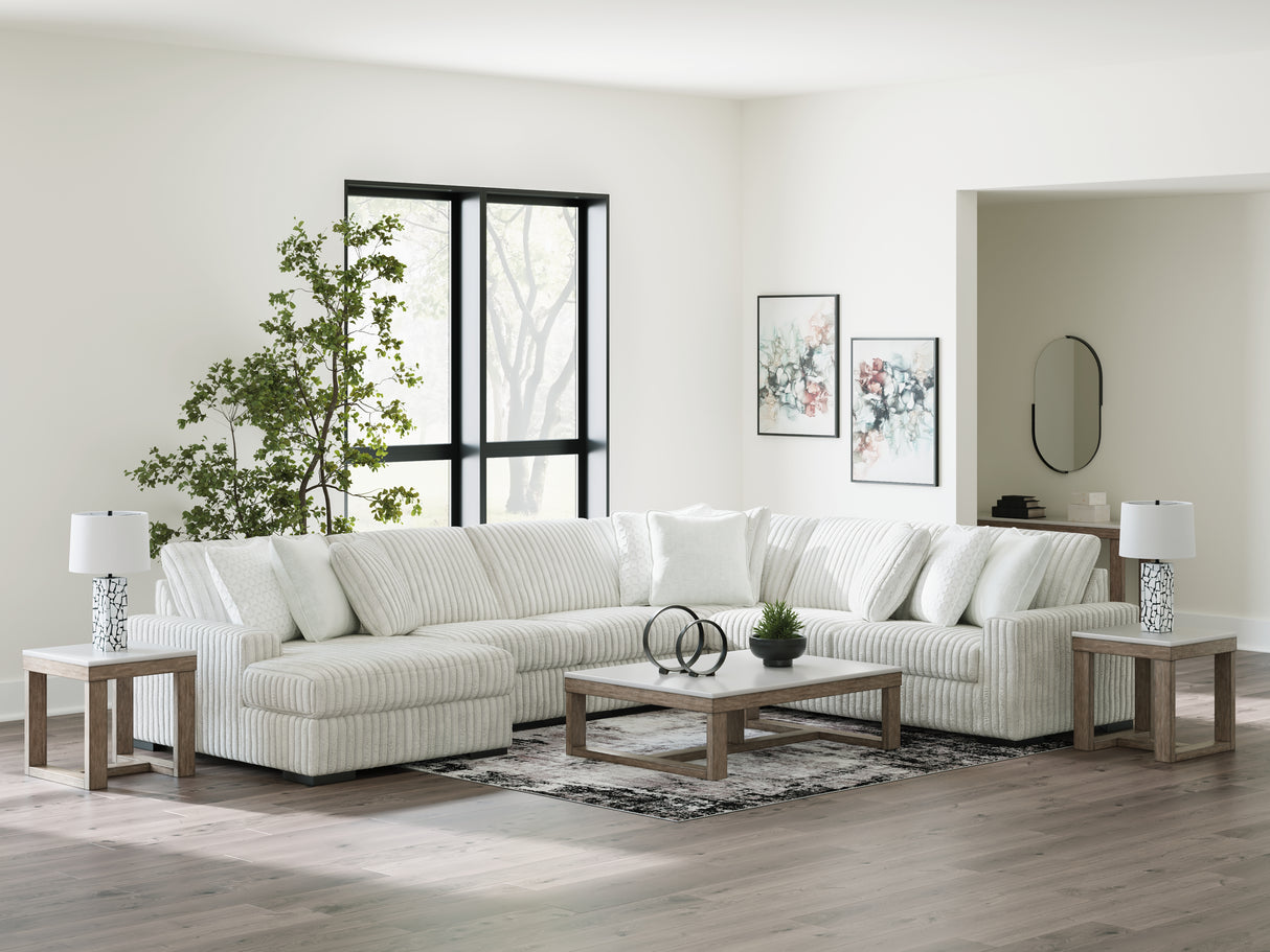 Furniture City Slidell - Ashley Furniture - Stupendous Sectional - RAF 5-Piece Sectional with Chaise / Alloy - 25903S8