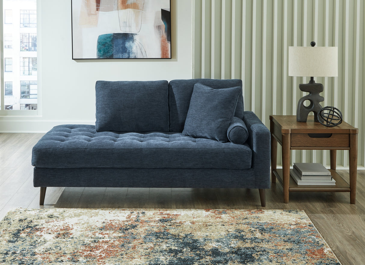 Furniture City Slidell - Ashley Furniture - Bixler Living Room - RAF Corner Chaise / Navy - 2610617
