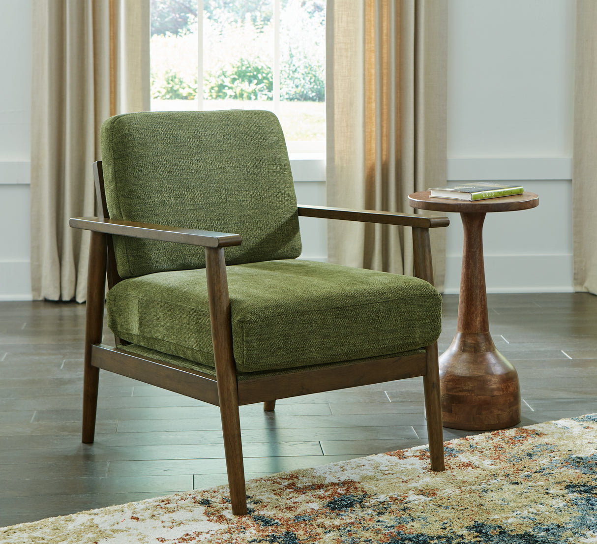 Furniture City Slidell - Ashley Furniture - Bixler Living Room - Showood Accent Chair / Olive - 2610760