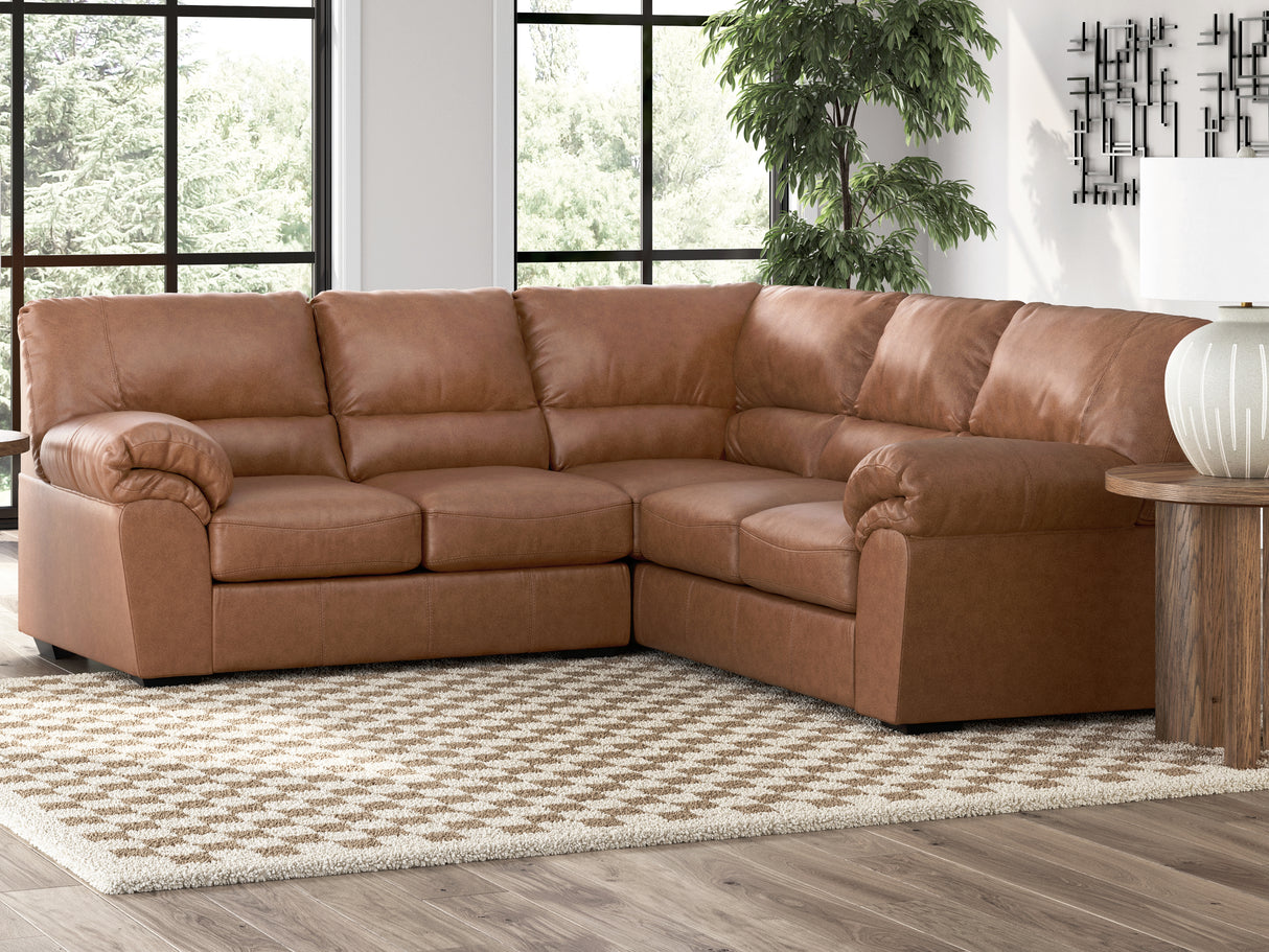 Furniture City Slidell - Ashley Furniture - WillowBend Sectional - RAF 2-Piece Sectional / Caramel - PC27704S1