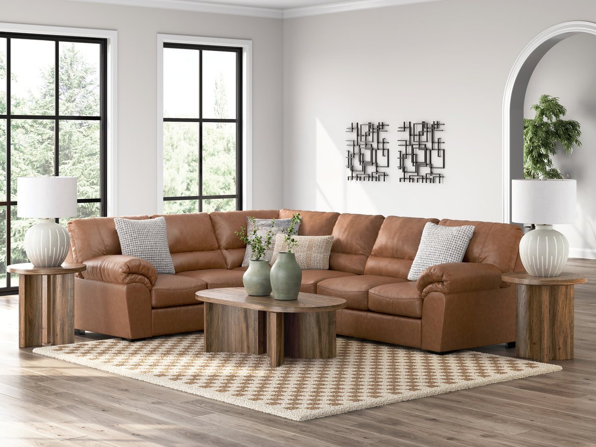 Furniture City Slidell - Ashley Furniture - WillowBend Sectional - LAF 3-Piece Sectional / Caramel - PC27704S4