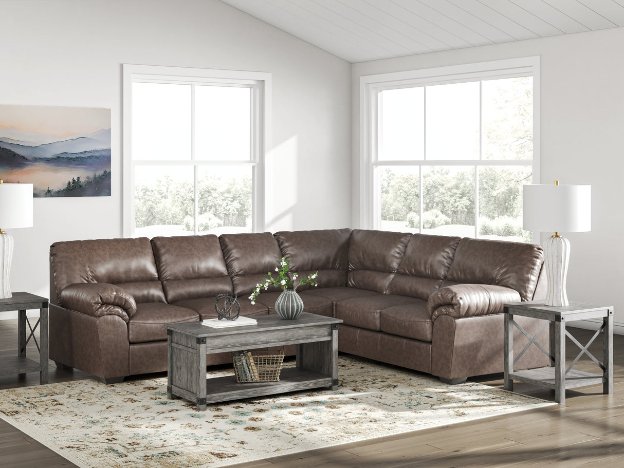 Furniture City Slidell - Ashley Furniture - WillowBend Sectional - RAF 3-Piece Sectional / Caramel - PC27704S3