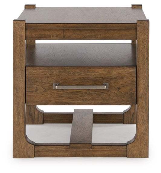 Cabalynn - Square End Table - Light Brown