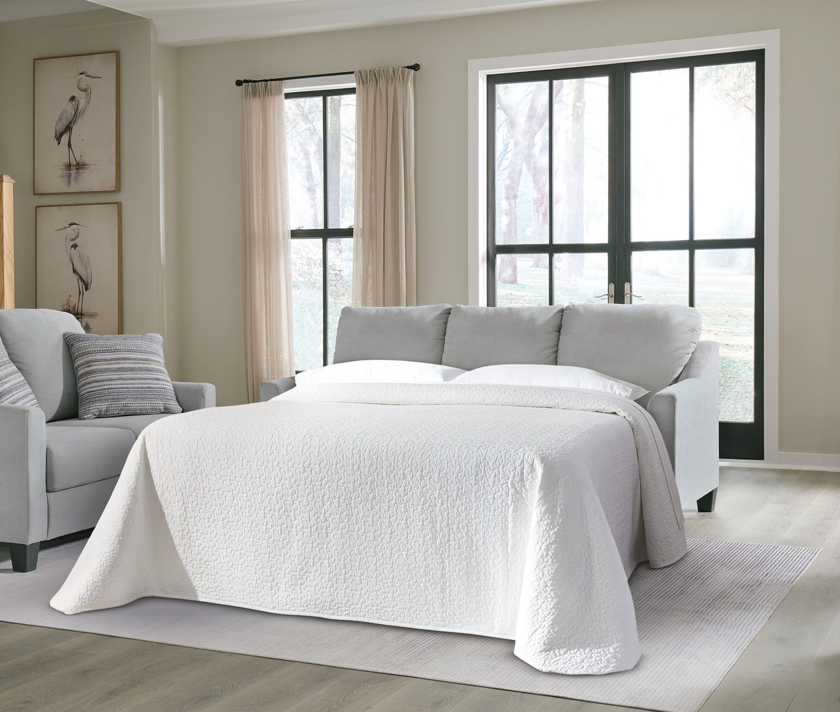 Furniture City Slidell - Ashley Furniture - Adlai Living Room - Queen Sofa Sleeper / Shadow - 3010339