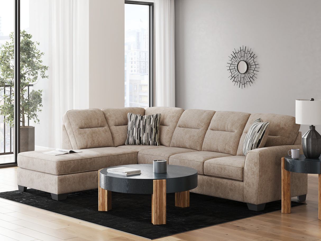 Furniture City Slidell - Ashley Furniture - Olten Sectional - LAF 2-Piece Sectional with Chaise / Graphite - 31305S2