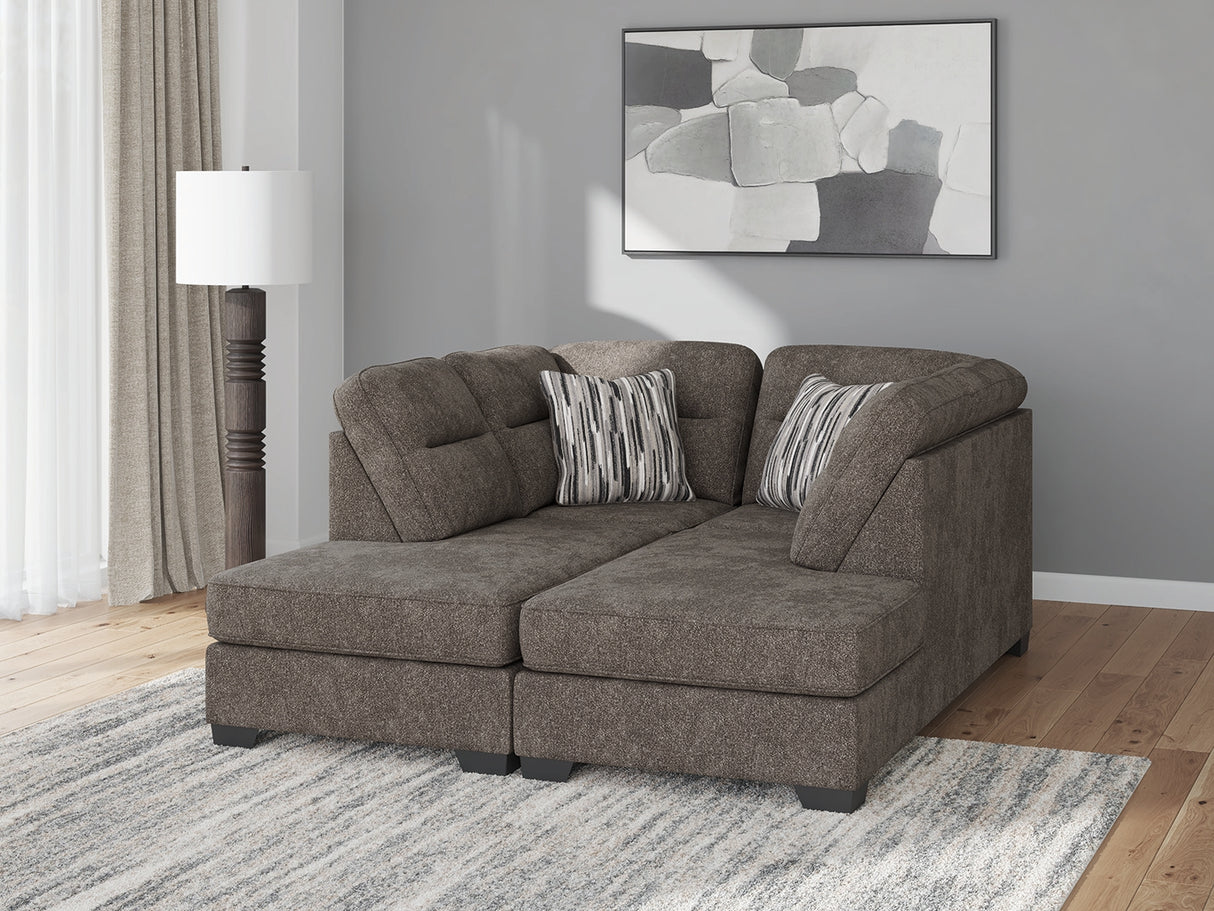 Furniture City Slidell - Ashley Furniture - Olten Sectional - RAF 2-Piece Super Chaise / Graphite - 31305S3