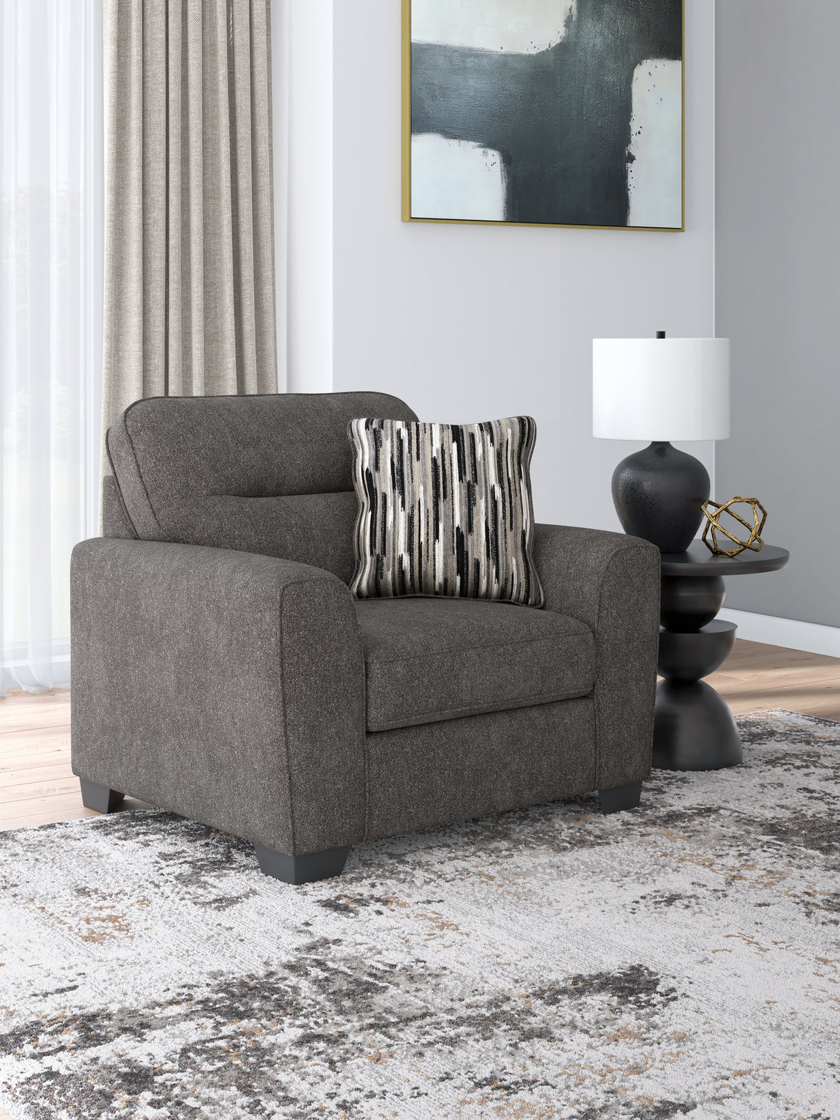 Furniture City Slidell - Ashley Furniture - Olten Living Room - Chair and a Half / Graphite - 3130523