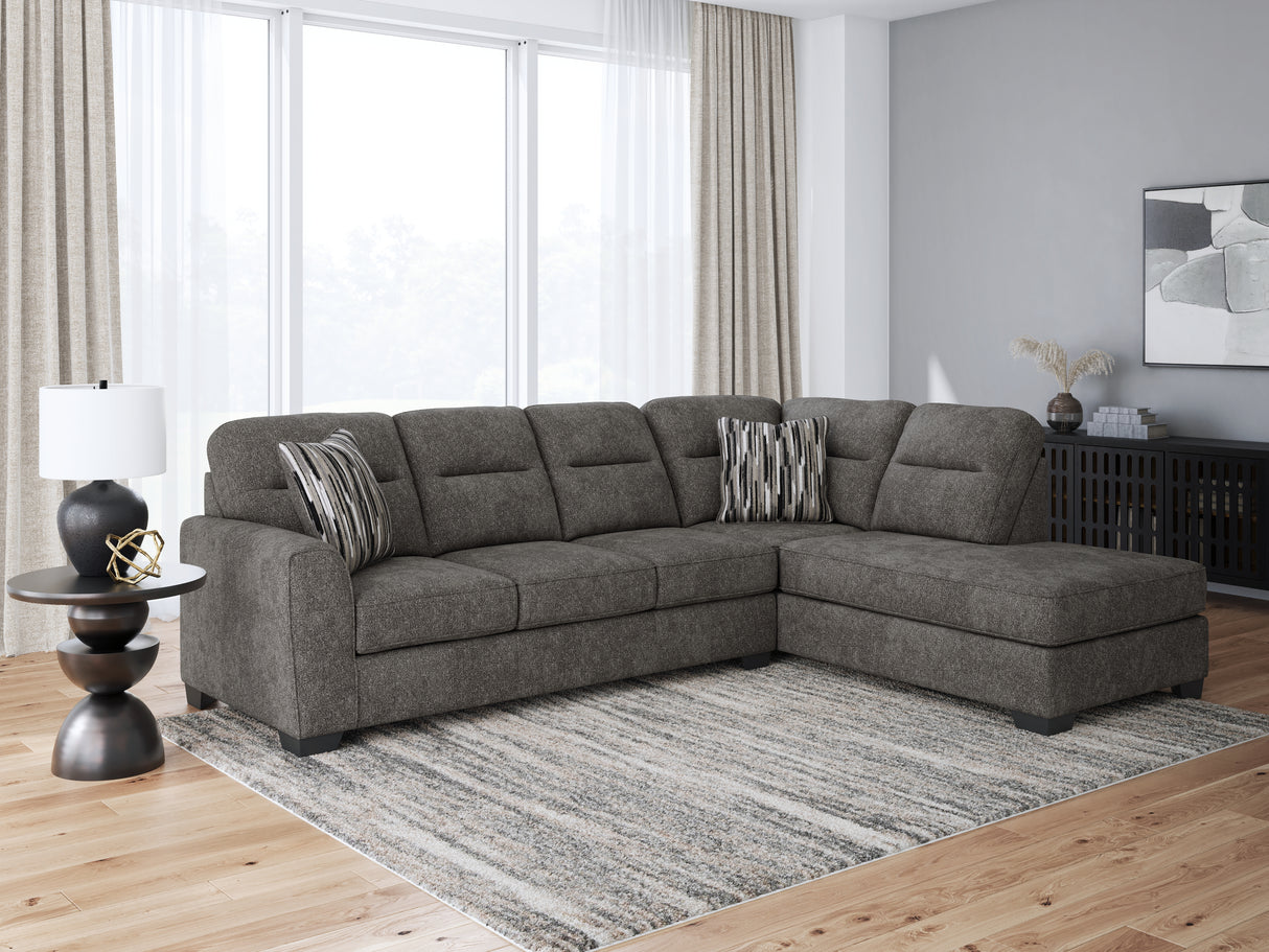 Furniture City Slidell - Ashley Furniture - Olten Sectional - LAF 2-Piece Sectional with Chaise / Graphite - 31305S2