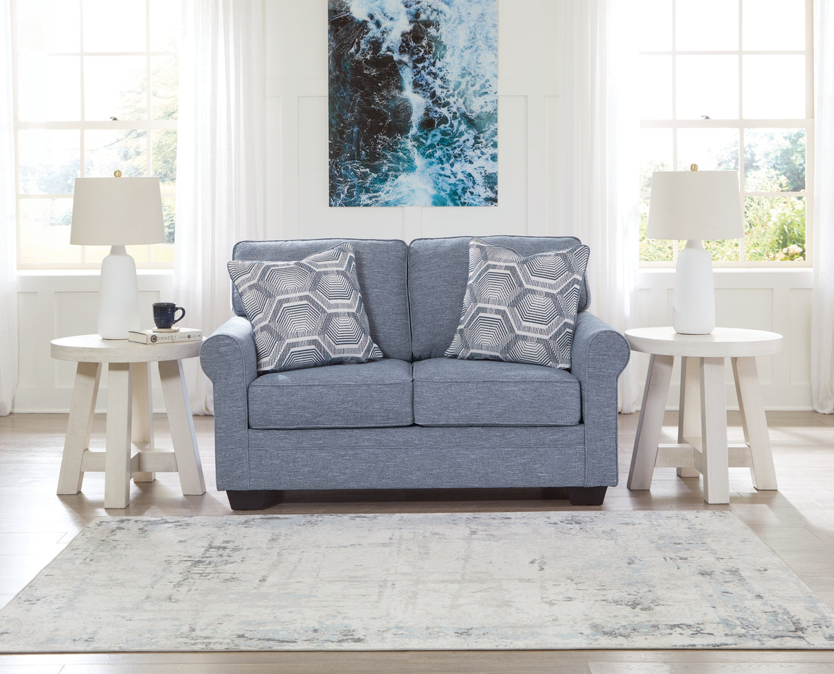 Furniture City Slidell - Ashley Furniture - Carissa Manor Living Room - Loveseat / Denim - 3260435