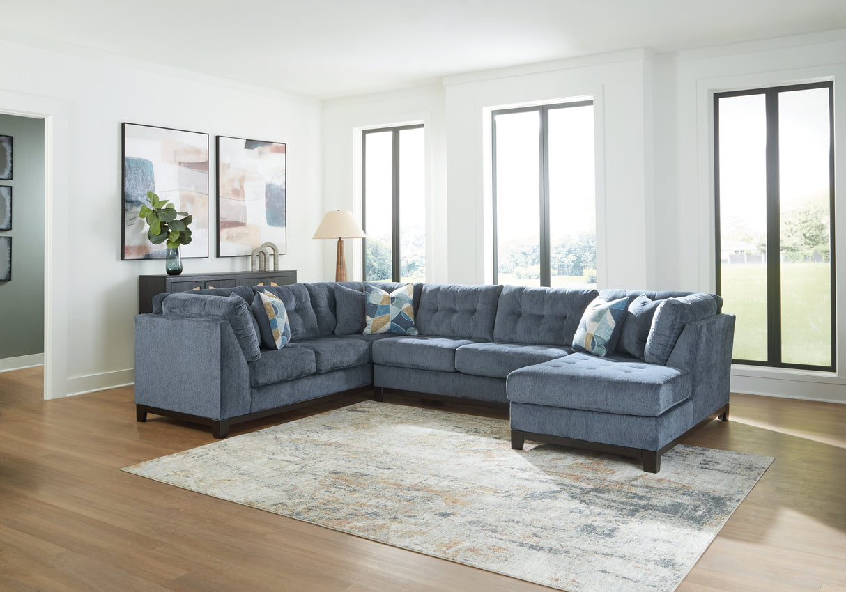 Furniture City Slidell - Ashley Furniture - Maxon Place Sectional - 3-Piece Sectional with Chaise / Navy - 33003S2