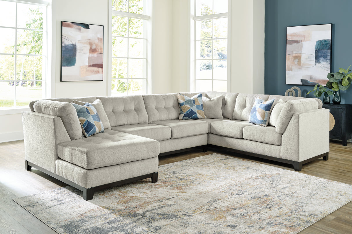 Furniture City Slidell - Ashley Furniture - Maxon Place Sectional - RAF 3-Piece Sectional with Chaise / Stone - 33004S1