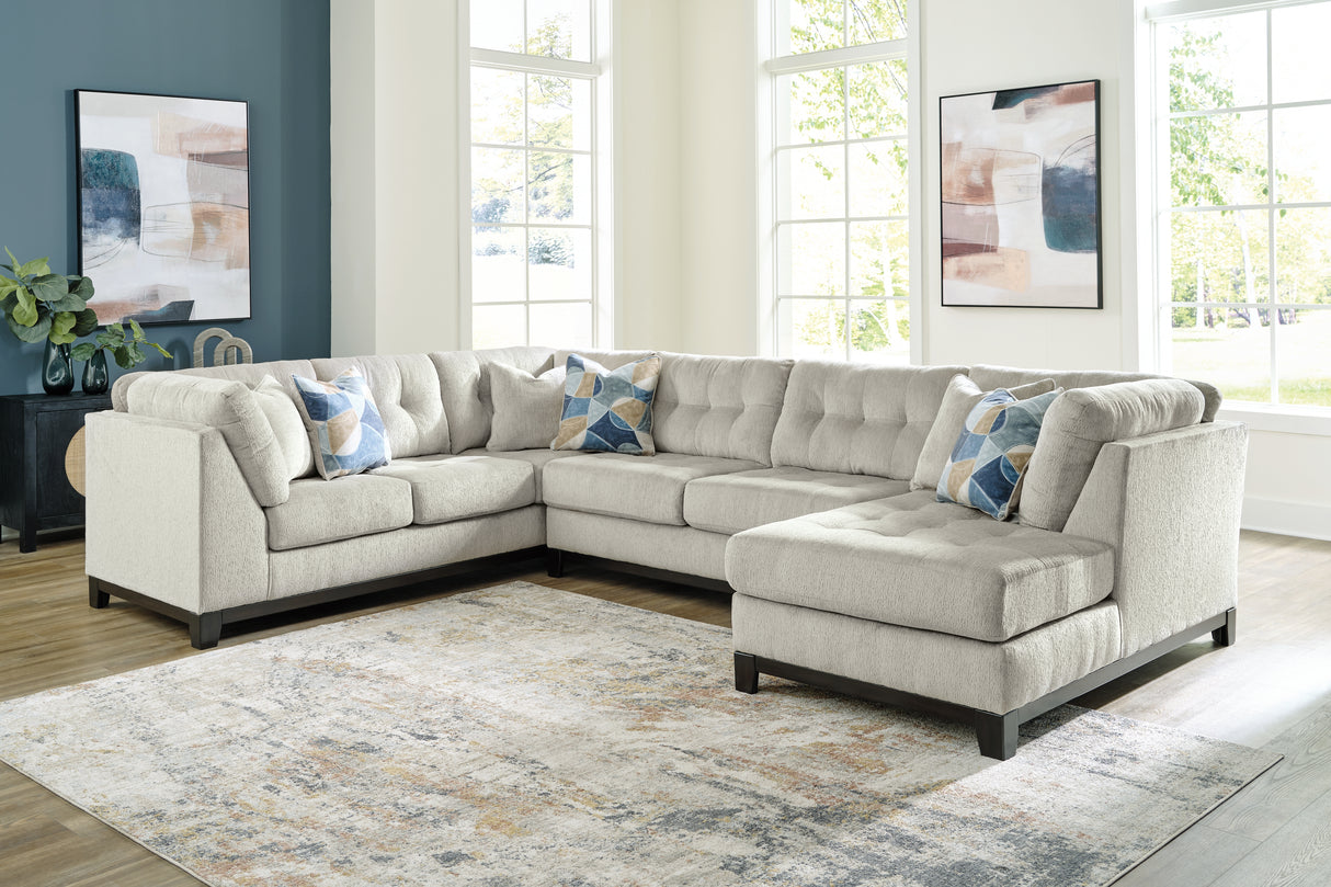 Furniture City Slidell - Ashley Furniture - Maxon Place Sectional - 3-Piece Sectional with Chaise / Stone - 33004S2