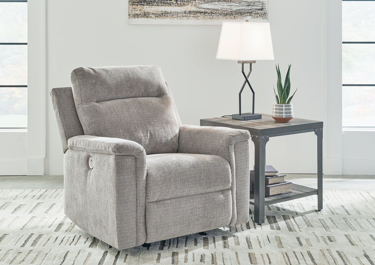 Furniture City Slidell - Ashley Furniture - Barnsana Living Room - Power Rocker Recliner / Ash - 3320198