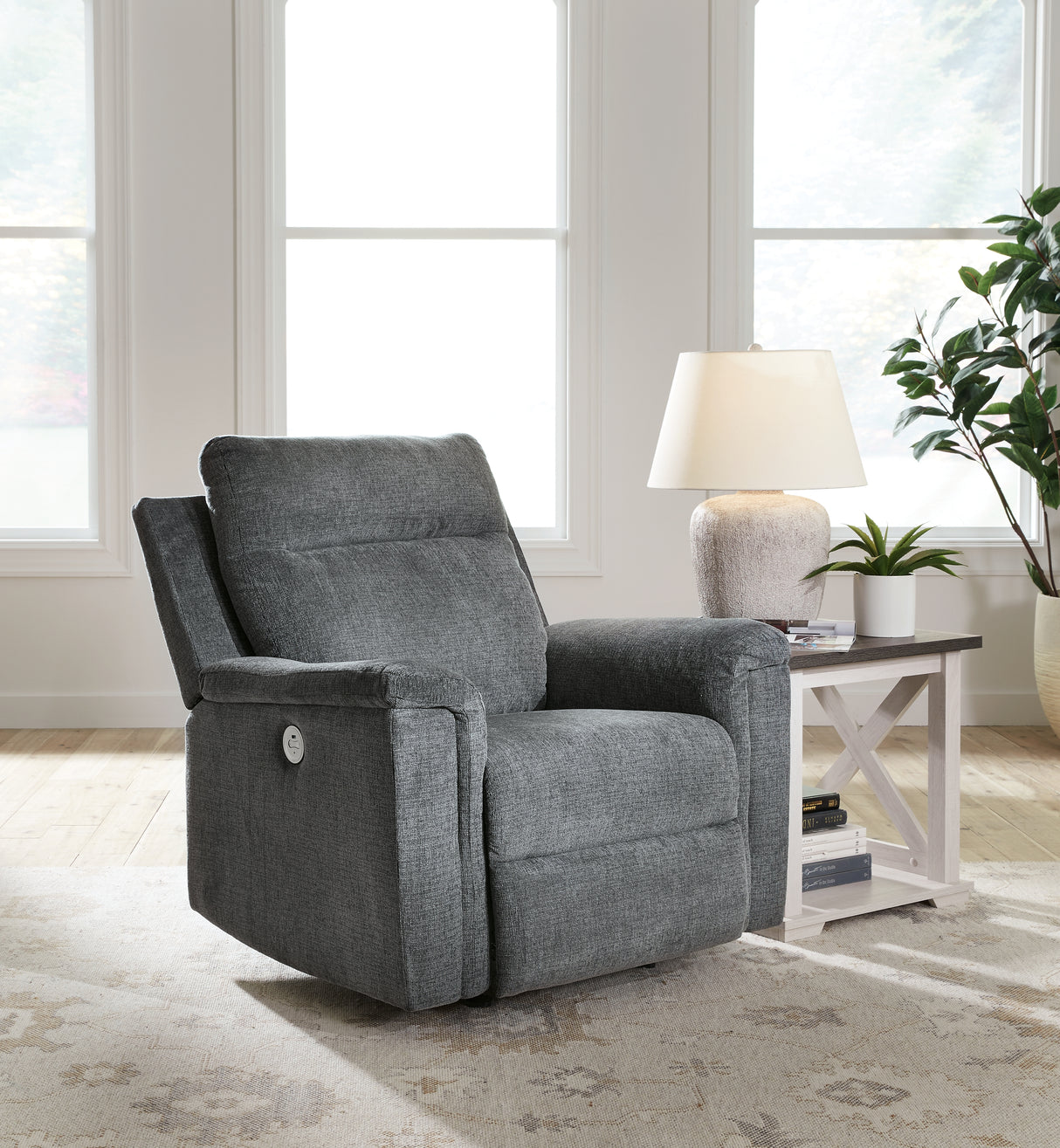 Furniture City Slidell - Ashley Furniture - Barnsana Living Room - Reclining Power Sofa / Ash - 3320187