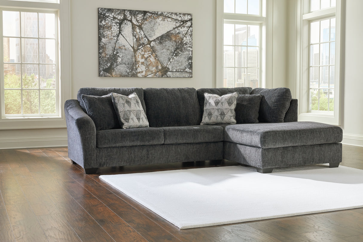 Furniture City Slidell - Ashley Furniture - Biddeford Sectional - LAF 2-Piece Sectional with Chaise / Shadow - 35504S2