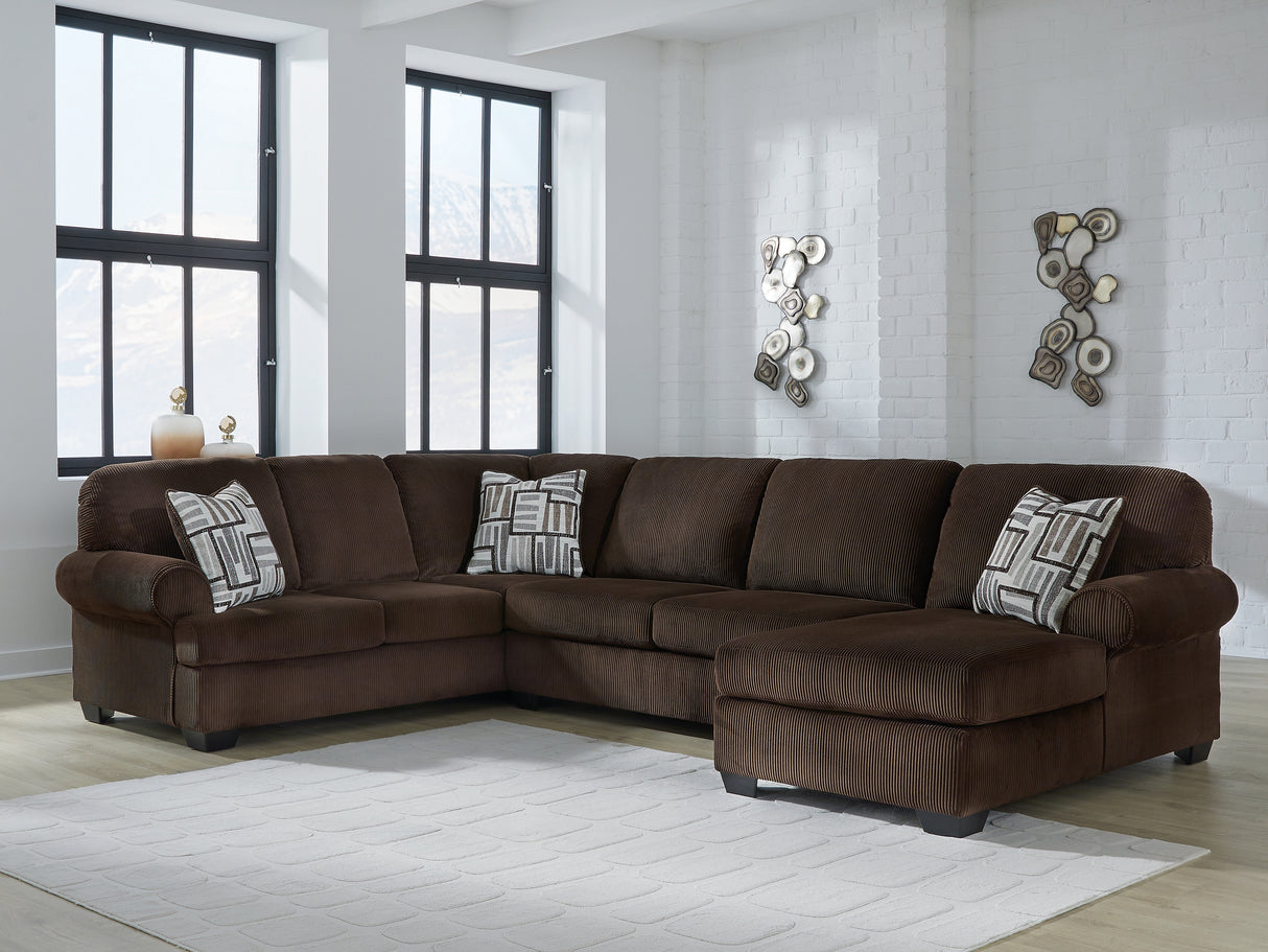 Furniture City Slidell - Ashley Furniture - Kimlee Sectional - LAF 3-Piece Sectional with Chaise / Chocolate - PC35603S2