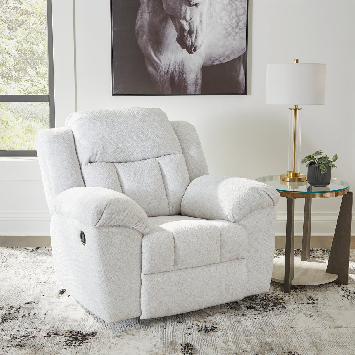 Furniture City Slidell - Ashley Furniture - Frohn Living Room - Rocker Recliner / Snow - 3740525