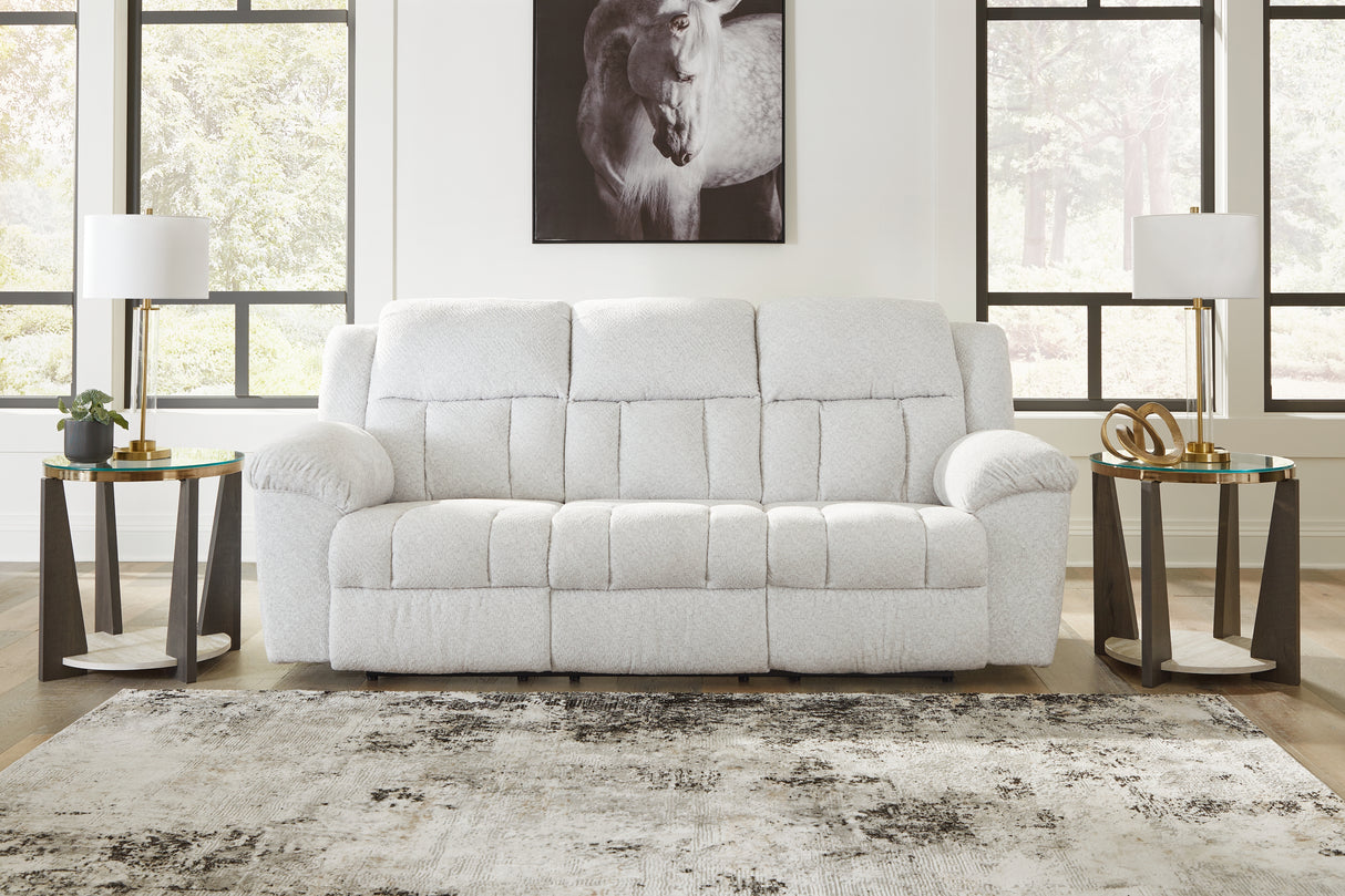 Furniture City Slidell - Ashley Furniture - Frohn Living Room - Reclining Sofa / Snow - 3740588