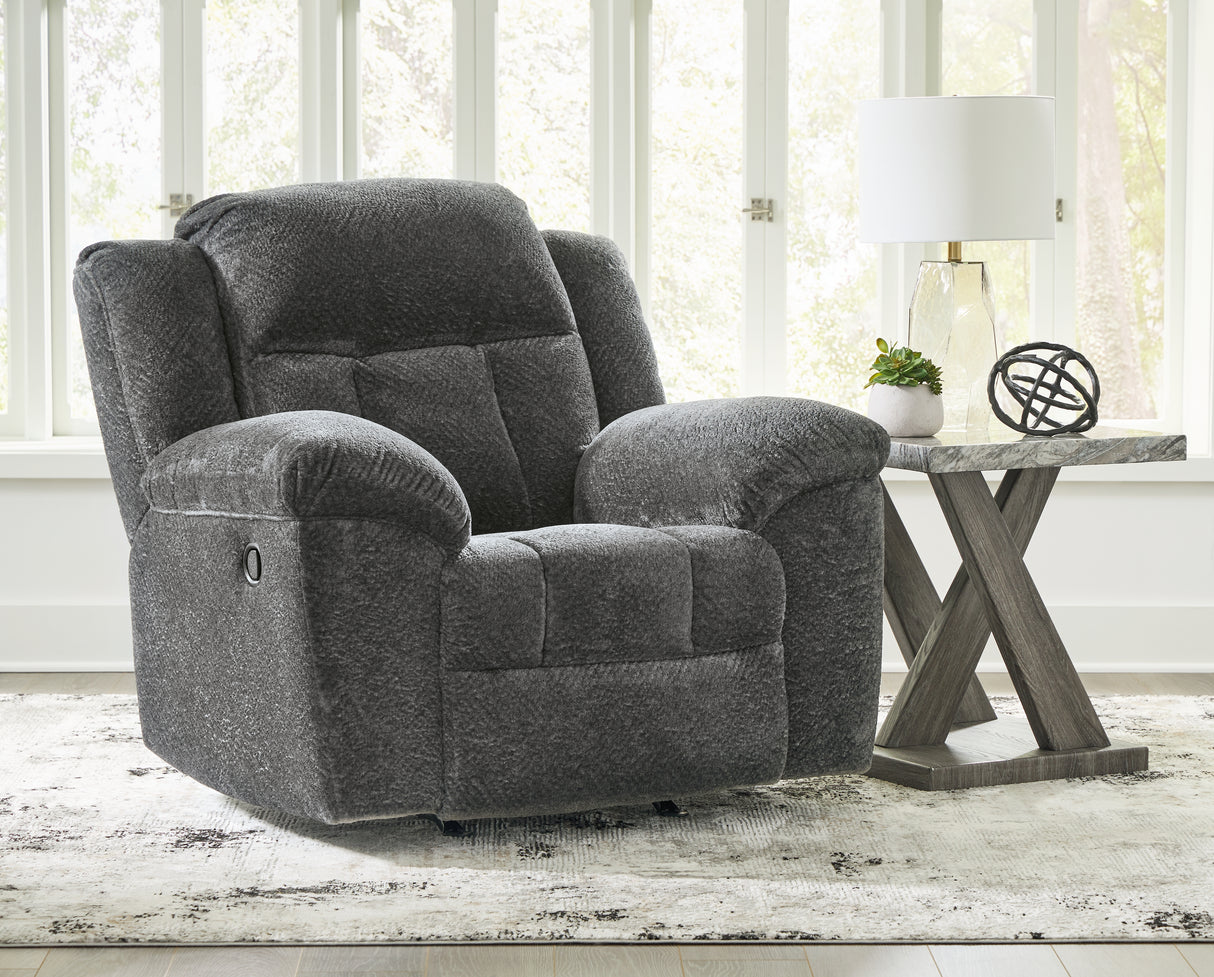 Furniture City Slidell - Ashley Furniture - Frohn Living Room - Rocker Recliner / Graphite - 3740625