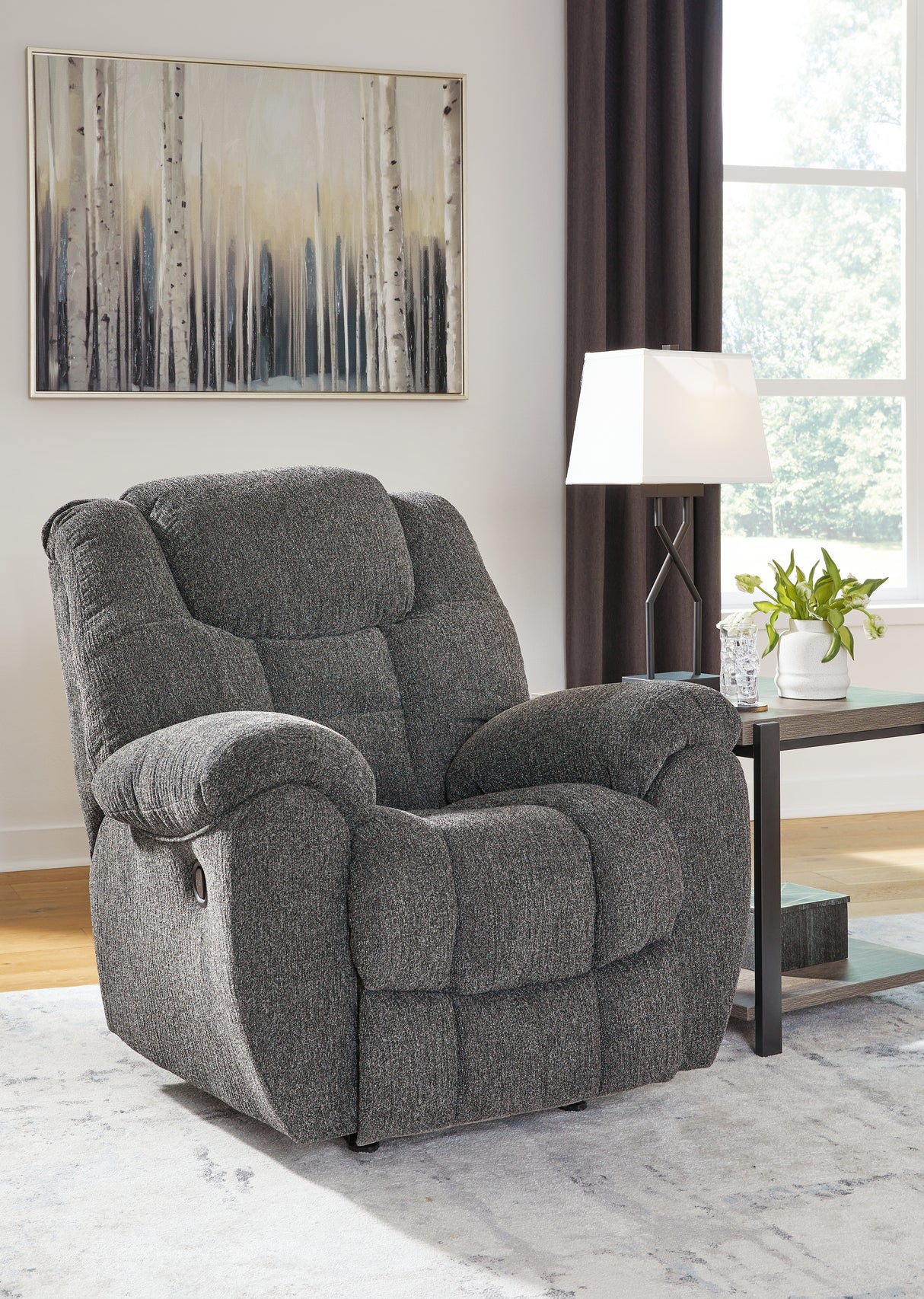 Furniture City Slidell - Ashley Furniture - Foreside Living Room - Reclining Sofa / Charcoal - 3810488