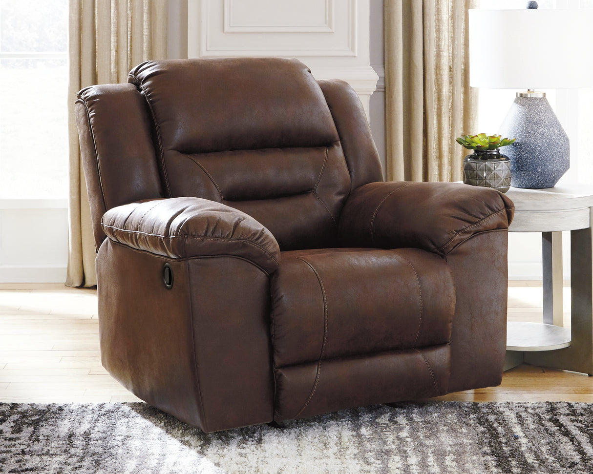 Furniture City Slidell - Ashley Furniture - Stoneland Living Room - Rocker Recliner / Chocolate - 3990425