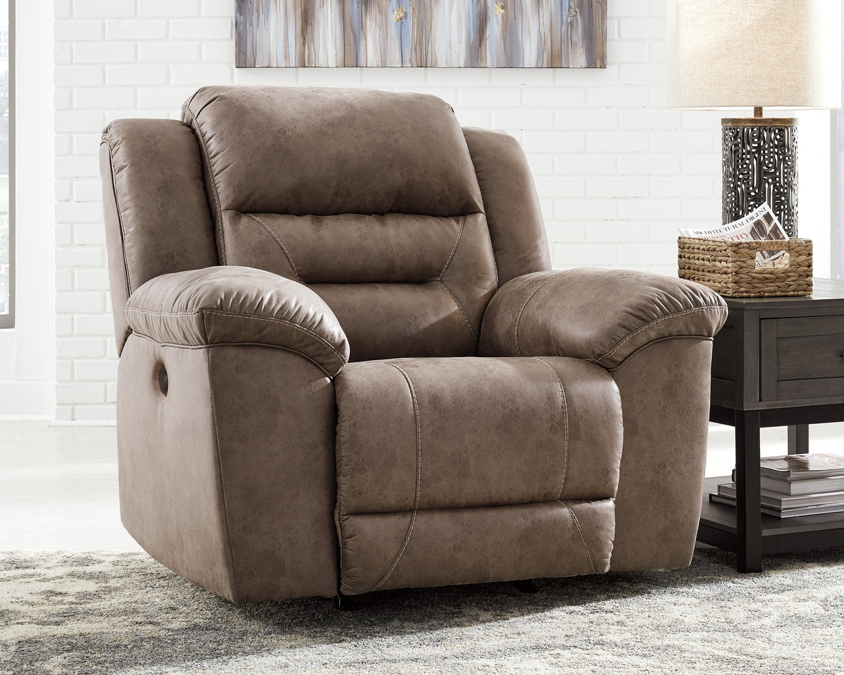 Furniture City Slidell - Ashley Furniture - Stoneland Living Room - Power Rocker Recliner / Fossil - 3990598
