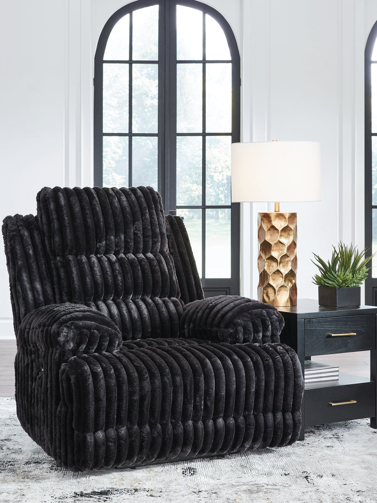 Furniture City Slidell - Ashley Furniture - Rhine Falls Living Room - Zero Wall Power Recliner / Onyx - PC4280506