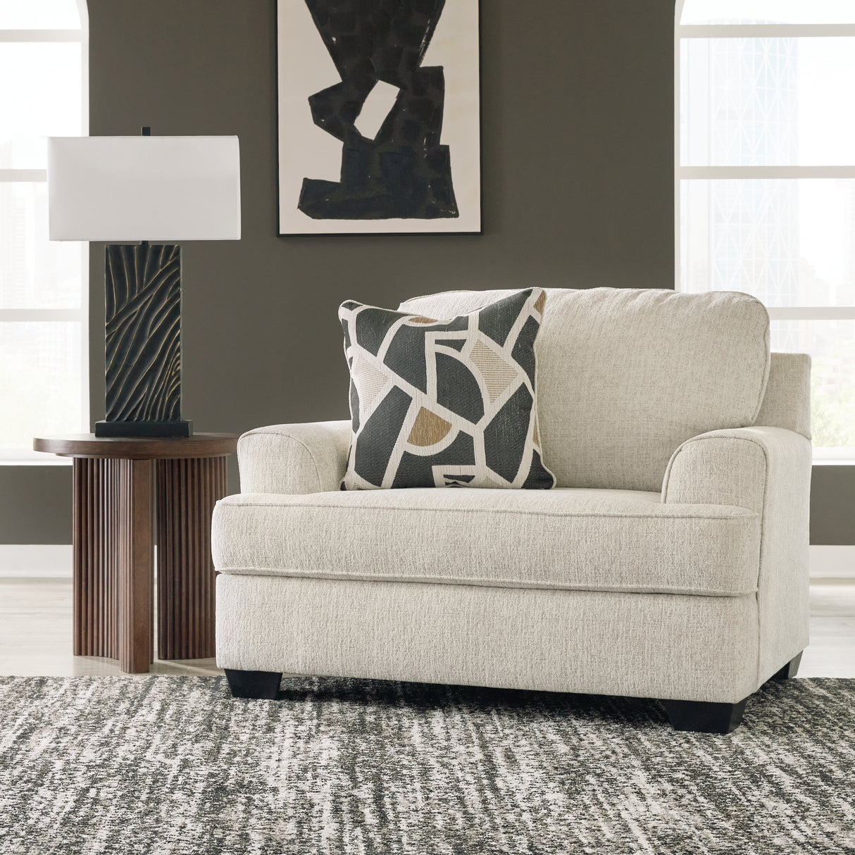 Furniture City Slidell - Ashley Furniture - Heartcort Living Room - Chair and a Half / Quartz - 4460423