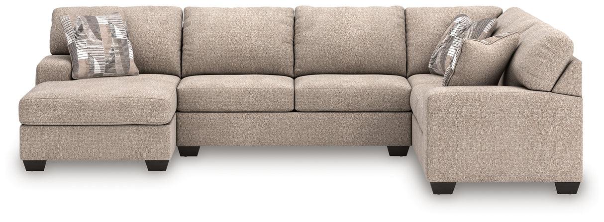 Furniture City Slidell - Ashley Furniture - Newellen Sectional - RAF 2-Piece Super Chaise / Hemp - 48404S4