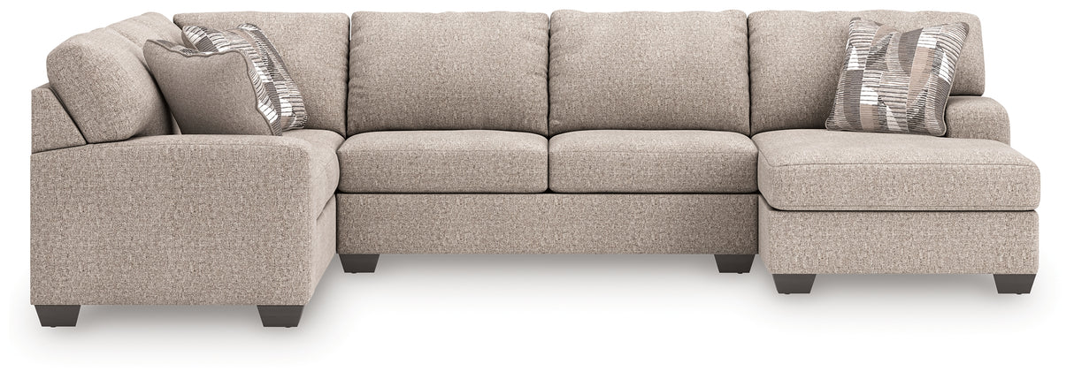 Furniture City Slidell - Ashley Furniture - Newellen Sectional - LAF 3-Piece Sectional with Chaise / Hemp - 48404S6